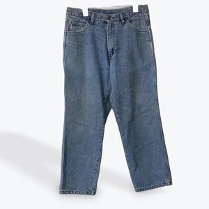 Bear River Workwear Men's Blue Denim Flannel Lined Jeans Size 34x30